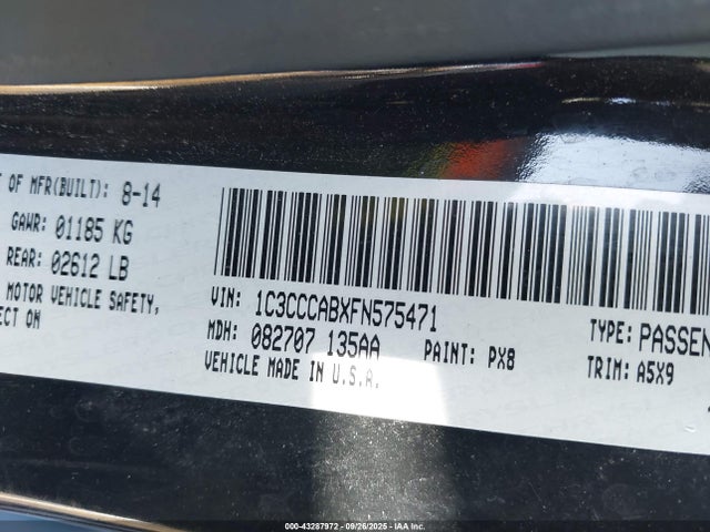Chrysler 2015 2015 1C3CCCABXFN575471 Image 9