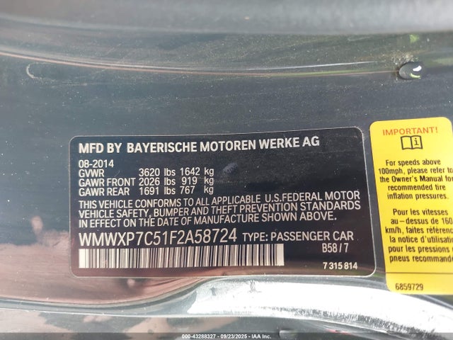 2015 MINI HARDTOP WMWXP7C51F2A58724 Photo 8