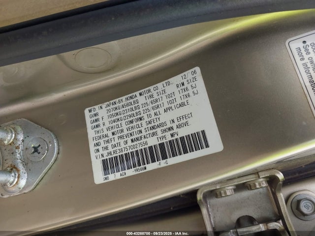 2007 HONDA CR-V JHLRE38757C027556 Photo 8