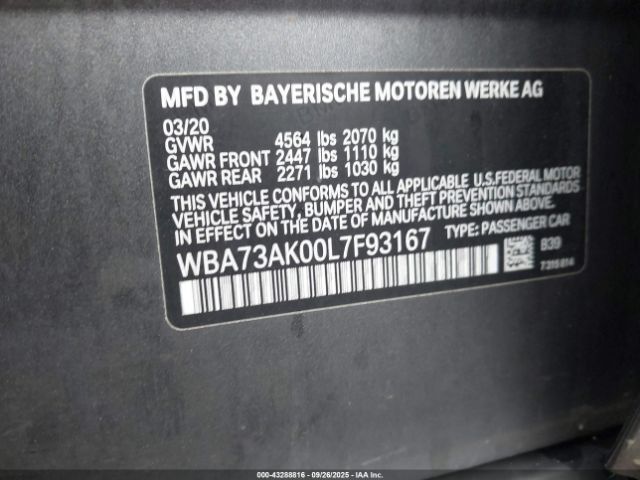 2020 BMW 228I GRAN COUPE WBA73AK00L7F93167 Photo 8