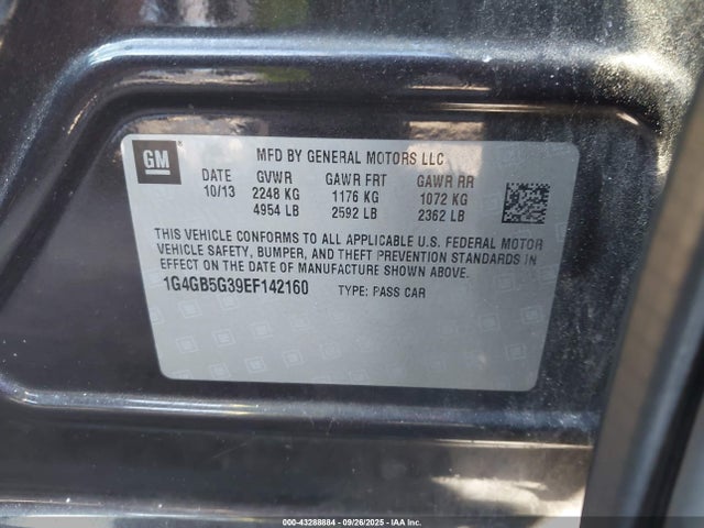 Buick lfx 2014 1G4GB5G39EF142160 Image 9