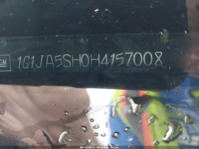1G1JA5SH0H4157008 Chevrolet luw - mfi, e85 max