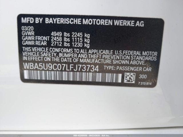 2020 BMW 3 SERIES WBA5U9C07LFJ73734 Photo 8