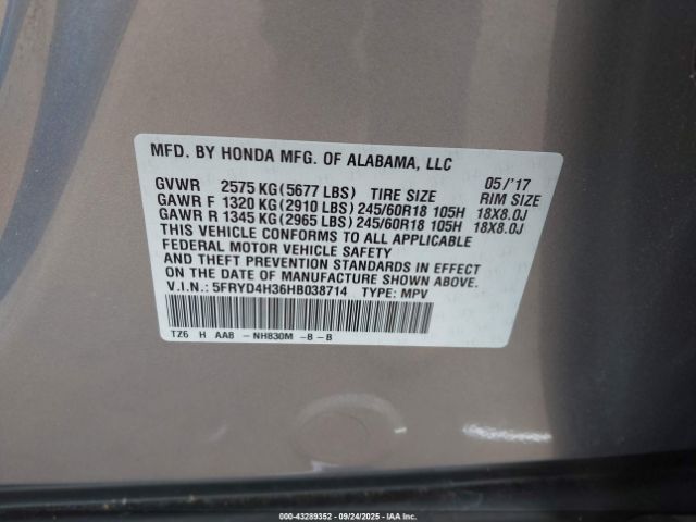 2017 ACURA MDX 5FRYD4H36HB038714 Photo 8