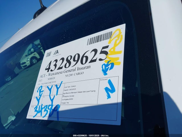 3N6CM0KN2MK705954 Nissan Nv200 Cargo Sv Xtronic Cvt