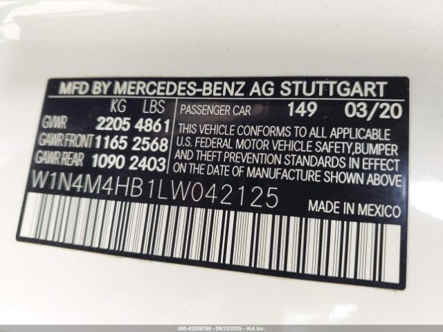 2020 MERCEDES-BENZ GLB 250 W1N4M4HB1LW042125 Photo 8