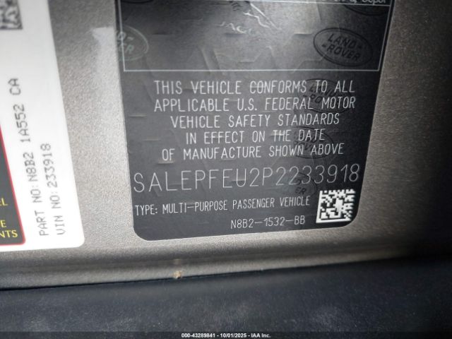 2023 LAND ROVER DEFENDER SALEPFEU2P2233918 Photo 8