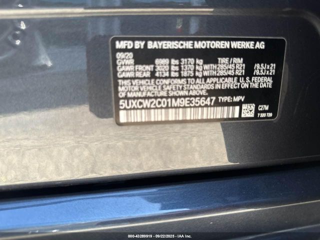 2021 BMW X7 5UXCW2C01M9E35647 Photo 8