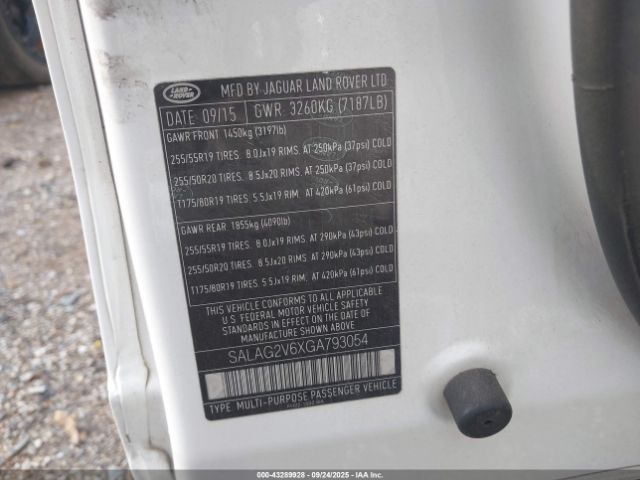 2016 LAND ROVER LR4 SALAG2V6XGA793054 Photo 8