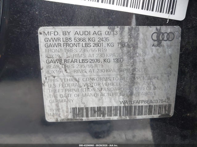 2014 AUDI Q5 WA1LFAFP8EA037542 Photo 8