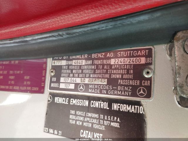 1977 MERCEDES-BENZ 450SL 10704412039743 Photo 8