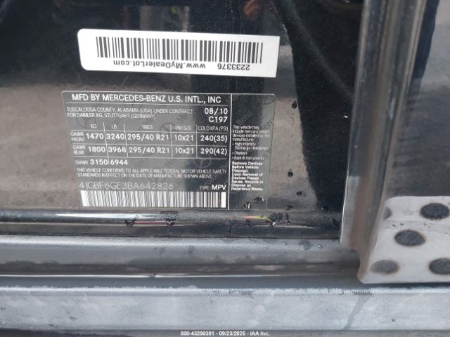 2011 MERCEDES-BENZ GL 550 4JGBF8GE3BA642826 Photo 8
