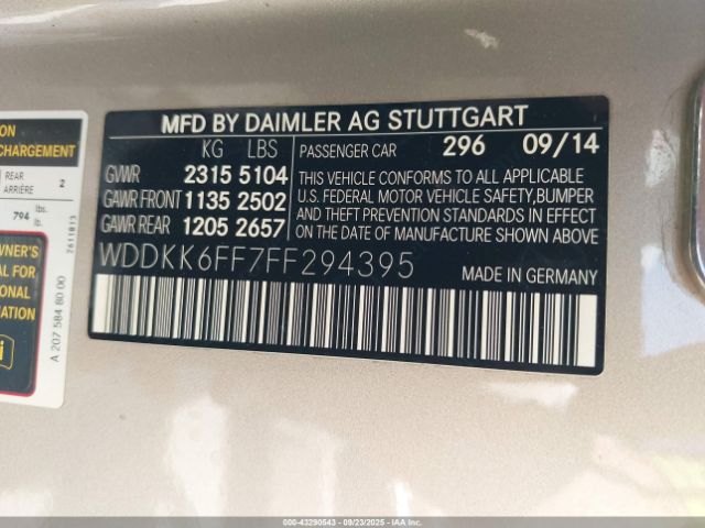 2015 MERCEDES-BENZ E 400 WDDKK6FF7FF294395 Photo 8