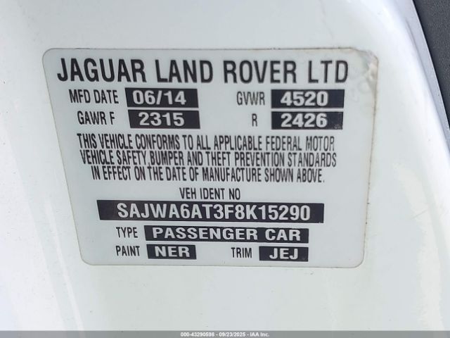 2015 JAGUAR F-TYPE SAJWA6AT3F8K15290 Photo 8