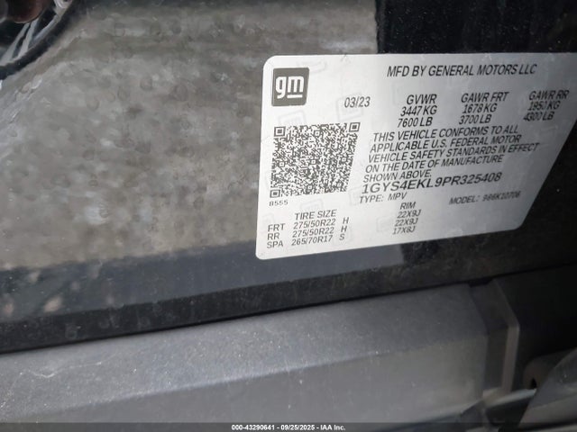 2023 CADILLAC ESCALADE 1GYS4EKL9PR325408 Photo 8