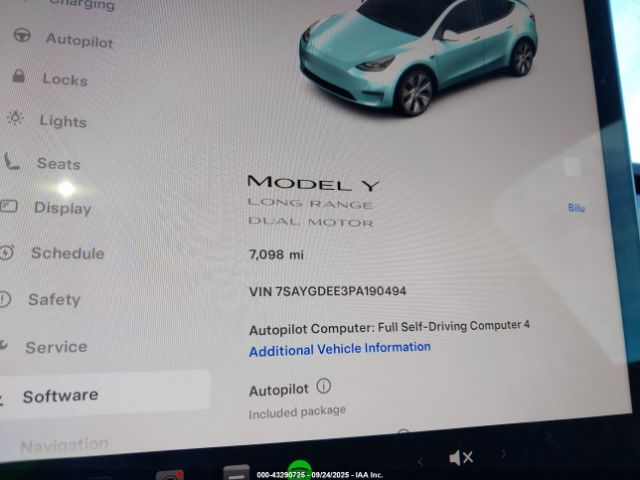 2023 TESLA MODEL Y 7SAYGDEE3PA190494 Photo 6