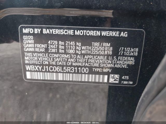 2020 BMW X2 WBXYJ1C06L5R31100 Photo 8
