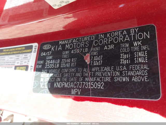 KIA gdi theta ii 2018 KNDPM3AC7J7315092 Image 9