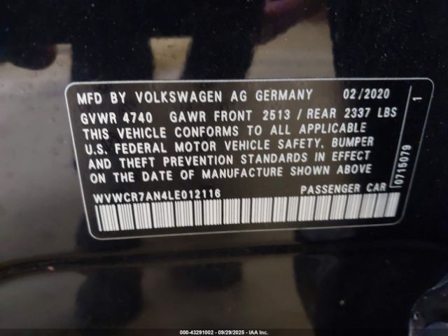 2020 VOLKSWAGEN ARTEON WVWCR7AN4LE012116 Photo 8