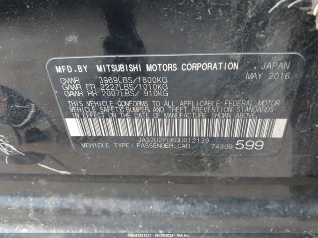 2016 MITSUBISHI LANCER JA32U2FU6GU012139 Photo 8