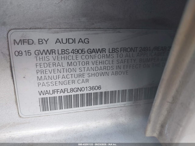 2016 AUDI A4 WAUFFAFL8GN013606 Photo 8