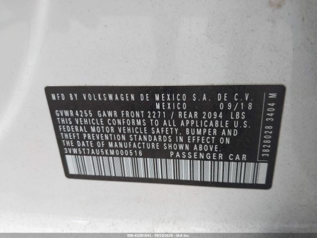 2019 VOLKSWAGEN GOLF GTI 3VW5T7AU5KM000516 Photo 8