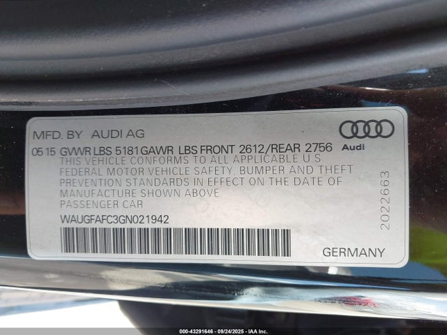 2016 AUDI A6 WAUGFAFC3GN021942 Photo 8