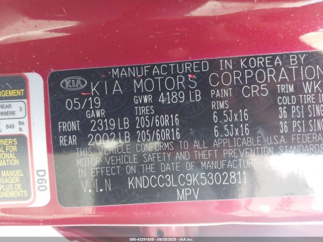 2019 KIA NIRO KNDCC3LC9K5302811 Photo 8