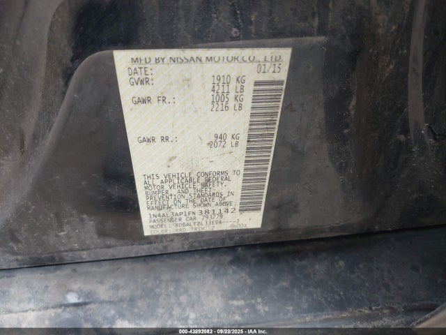 1N4AL3AP1FN381142 Nissan Altima