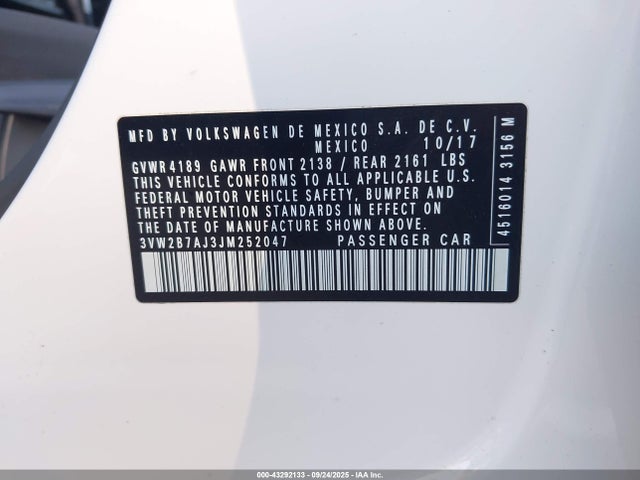 2018 VOLKSWAGEN JETTA 3VW2B7AJ3JM252047 Photo 8