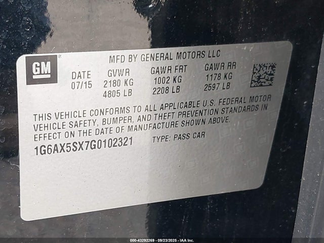2016 CADILLAC CTS 1G6AX5SX7G0102321 Photo 8