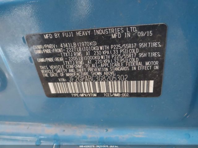 2016 SUBARU CROSSTREK JF2GPABC3G8205302 Photo 8