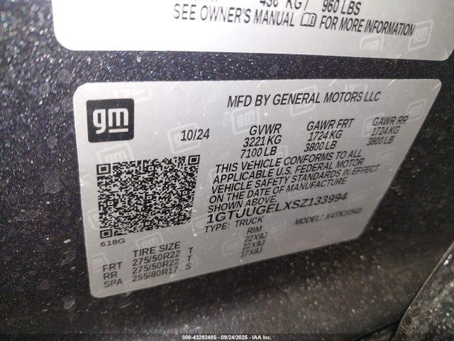 1GTUUGELXSZ133994 GMC Sierra 1500 4wd Short Box Denali
