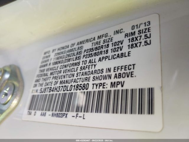 2013 ACURA RDX 5J8TB4H37DL018580 Photo 8