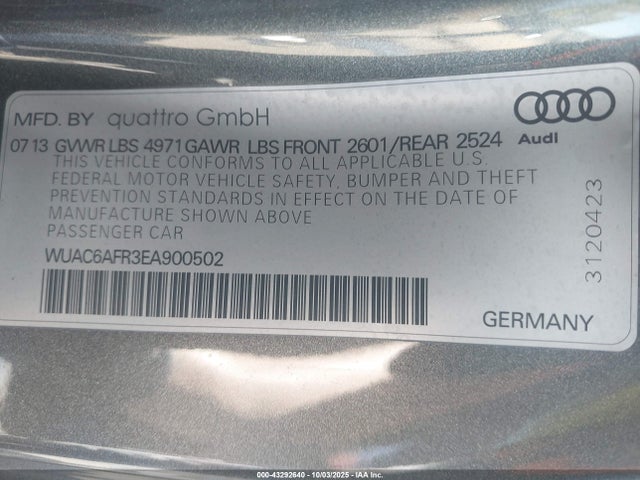 2014 AUDI RS 5 WUAC6AFR3EA900502 Photo 8