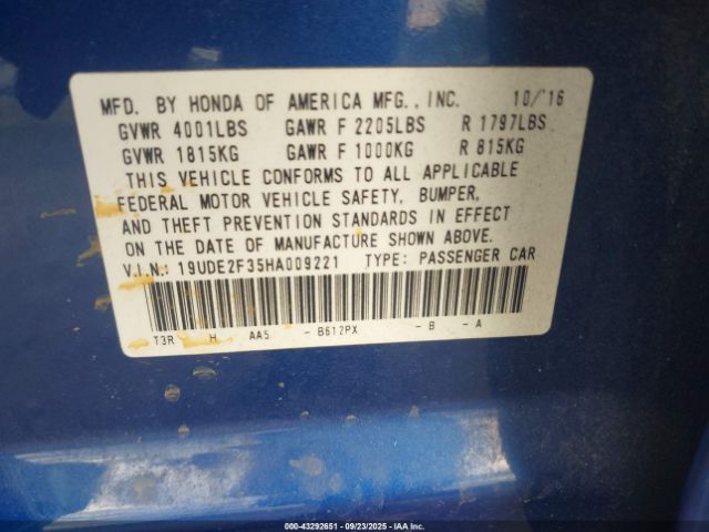 2017 ACURA ILX 19UDE2F35HA009221 Photo 8