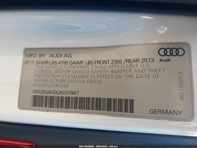 2018 AUDI A4 WAUENAF4XJA037847 Photo 8