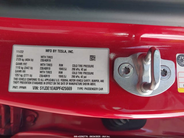 2023 TESLA MODEL 3 5YJ3E1EA0PF425669 Photo 8