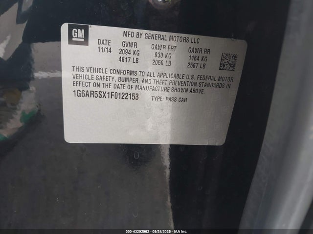 2015 CADILLAC CTS 1G6AR5SX1F0122153 Photo 8