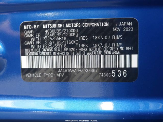 2024 MITSUBISHI ECLIPSE CROSS JA4ATWAA9RZ033667 Photo 8