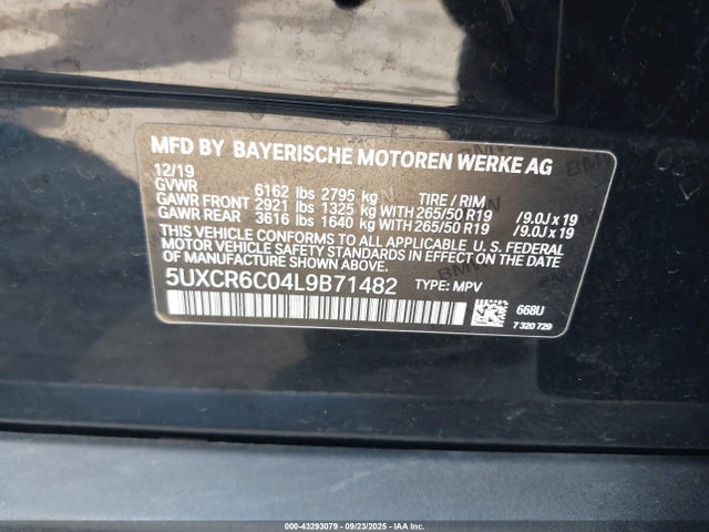 5UXCR6C04L9B71482 BMW X5