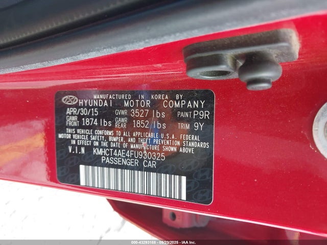 KMHCT4AE4FU930325 Hyundai dohc gdi gamma
