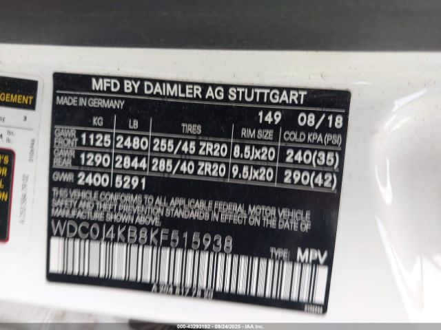2019 MERCEDES-BENZ GLC 300 COUPE WDC0J4KB8KF515938 Photo 8