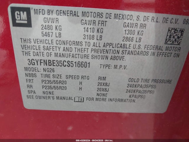 2012 CADILLAC SRX 3GYFNBE35CS516601 Photo 8