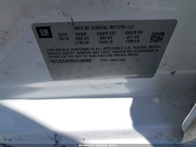 1G1JC5SH5E4198868 Chevrolet luw