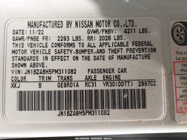 Nissan Tt 2023 JN1BZ4BH5PM311082 Image 9