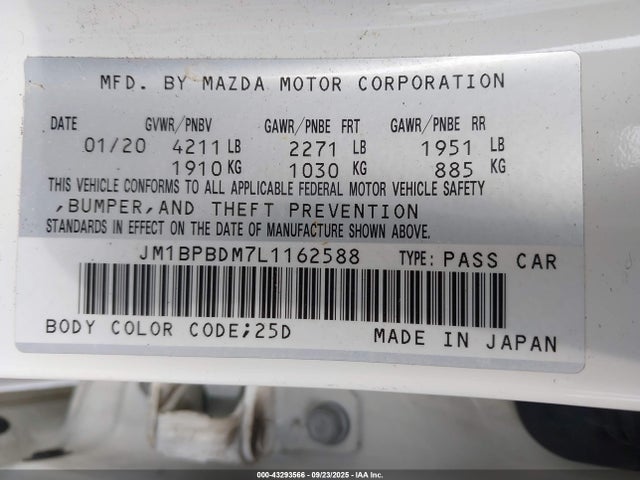JM1BPBDM7L1162588 Mazda py cylinder deactivation