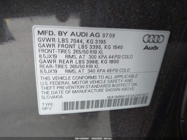 2010 AUDI Q7 WA1MMAFE0AD001037 Photo 8