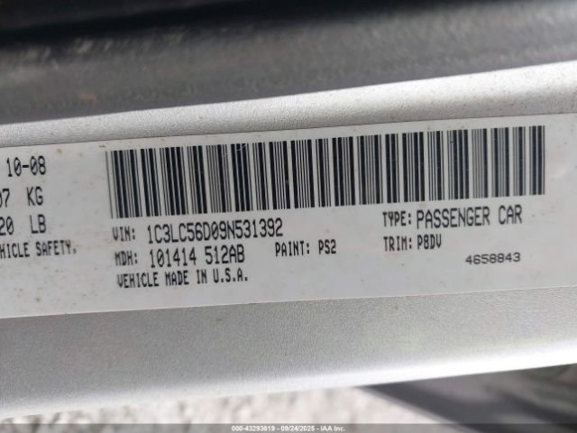 2009 CHRYSLER SEBRING 1C3LC56D09N531392 Photo 8