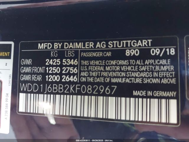 2019 MERCEDES-BENZ AMG E 53 WDD1J6BB2KF082967 Photo 8